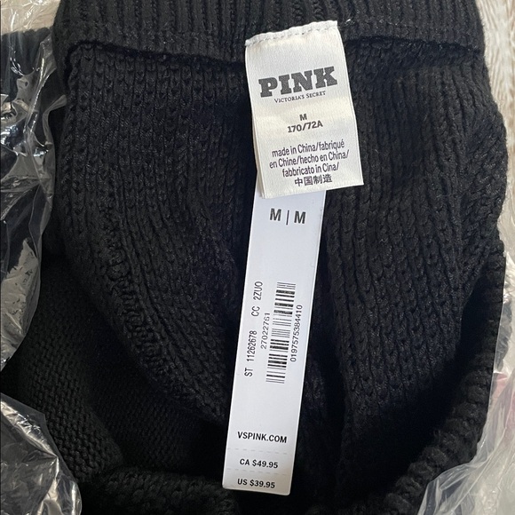🆕 PINK VICTORIA'S SECRET CAMBRIDGE KNIT BEACH SHORTS BLACK MEDIUM 8-10 - Picture 8 of 12